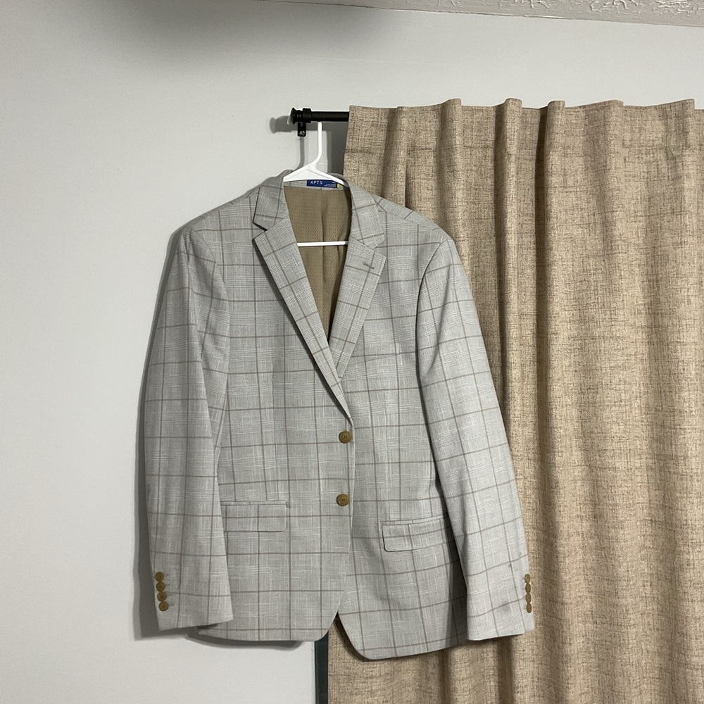 Apt. 9 Gray Sport Coat with Tailored Silhouette top 42 R